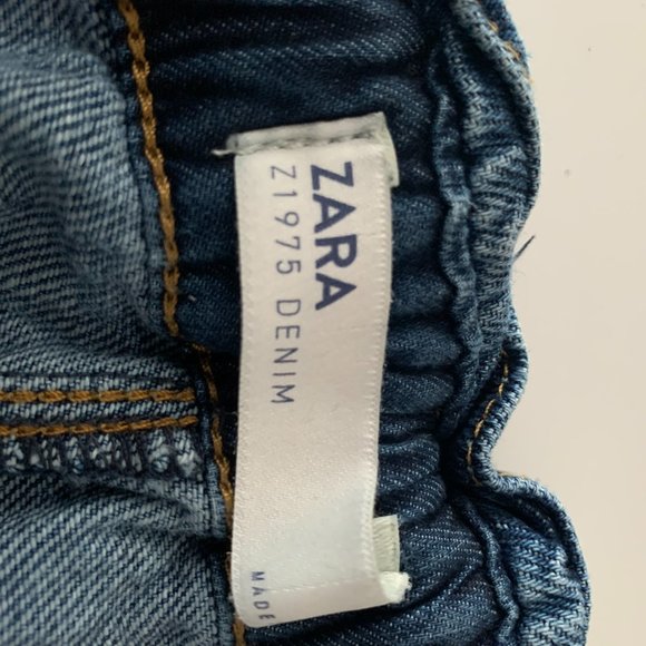 ZARA Blue Ruffled Mom Jeans - Picture 4 of 9